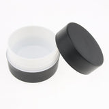 Maxbell 2X 2Layers Cream Jar Bottle Round Empty PP Plastic Cosmetic Containers Black