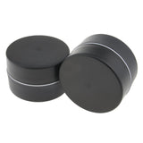 Maxbell 2X 2Layers Cream Jar Bottle Round Empty PP Plastic Cosmetic Containers Black