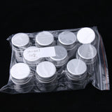 Maxbell Maxbell 10x High Borosilicate Sample Vials Clear Glass Bottles wit Aluminum Cap 20ml