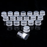 40X Empty Refillable Cosmetic Container Bottle Round Glass Jar Cannings 5ml
