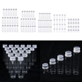40X Empty Refillable Cosmetic Container Bottle Round Glass Jar Cannings 5ml