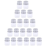 40X Empty Refillable Cosmetic Container Bottle Round Glass Jar Cannings 5ml