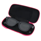 Maxbell Maxbell 3 Pieces Car Shape Zipper Eyeglass Box Glasses Case Protector Rose Red