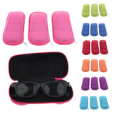 Maxbell Maxbell 3 Pieces Car Shape Zipper Eyeglass Box Glasses Case Protector Rose Red
