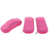 Maxbell Maxbell 3 Pieces Car Shape Zipper Eyeglass Box Glasses Case Protector Rose Red