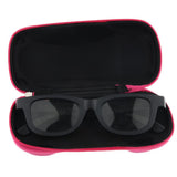 Maxbell Maxbell 3 Pieces Car Shape Zipper Eyeglass Box Glasses Case Protector Rose Red