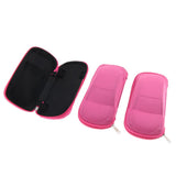 Maxbell Maxbell 3 Pieces Car Shape Zipper Eyeglass Box Glasses Case Protector Rose Red