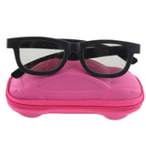 Maxbell Maxbell 3 Pieces Car Shape Zipper Eyeglass Box Glasses Case Protector Rose Red