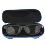 Maxbell Maxbell 3 Pieces Car Shape Zipper Eyeglass Box Glasses Case Protector Blue