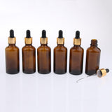 Maxbell 6x Empty Dropper Bottles Refillable Essential Oil Cosmetic Jar Canning 50ml