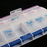 Maxbell Maxbell AM PM 14 Slots 7 Day Travel Pill Tablet Medicine Capsule Box Organizer Holder Case