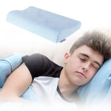 Maxbell Maxbell Memory Foam Sleeping Pillow Cushion for Teenager Neck Back Pain Light Blue