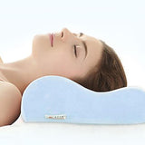 Maxbell Maxbell Memory Foam Sleeping Pillow Cushion for Teenager Neck Back Pain Light Blue