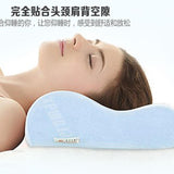 Maxbell Maxbell Memory Foam Sleeping Pillow Cushion for Teenager Neck Back Pain Light Blue