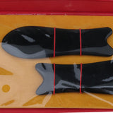 Maxbell Maxbell 5pcs Natural Guasha Board Scraping Massage Gua Sha Scraper Tool Set Black
