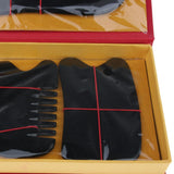 Maxbell Maxbell 5pcs Natural Guasha Board Scraping Massage Gua Sha Scraper Tool Set Black