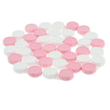 Maxbell 20 Pieces Mini Contact Lens Box Travel Lenses Cases Container Holders Pink