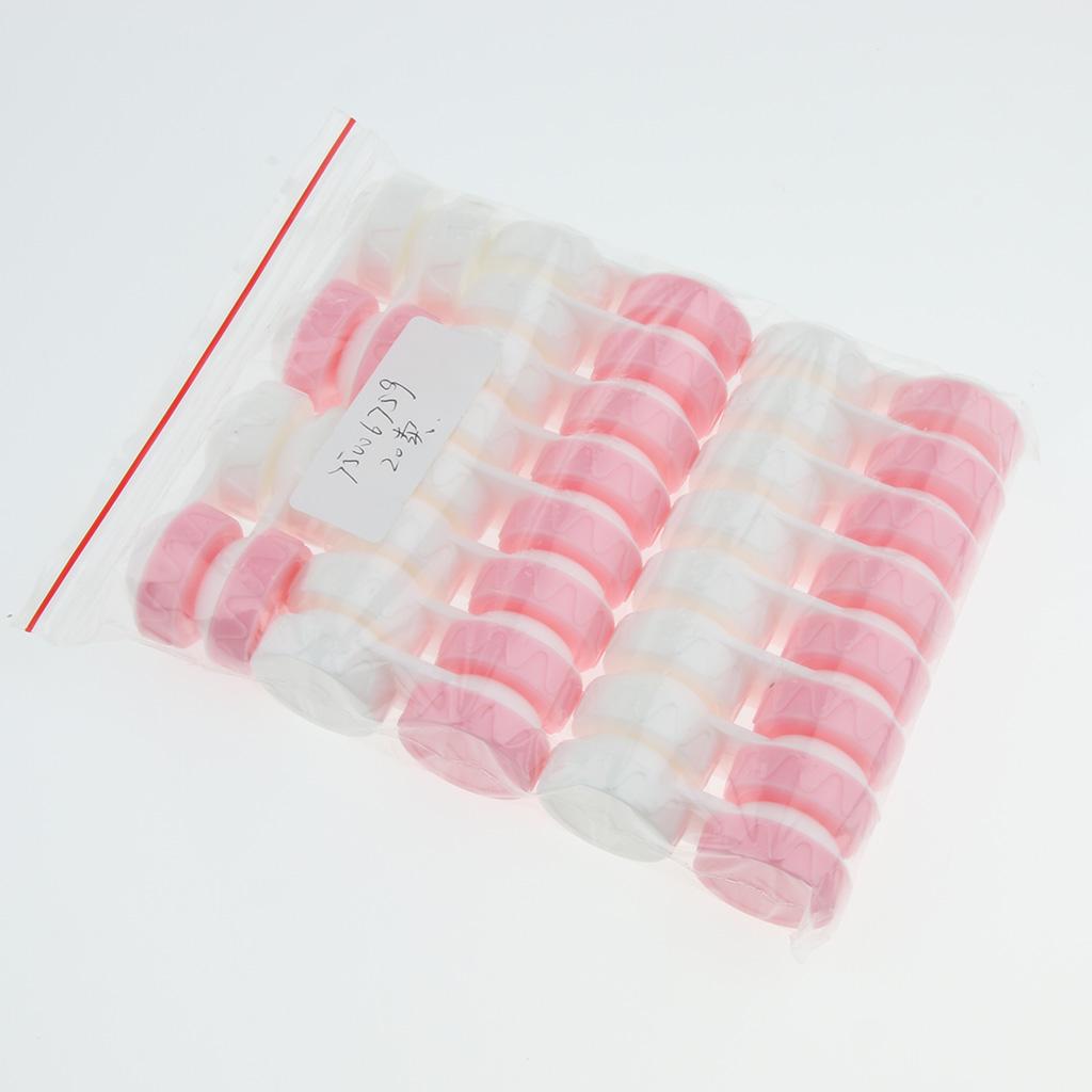 Maxbell Maxbell 20 Pieces Mini Contact Lens Box Travel Lenses Cases Container Holders Pink
