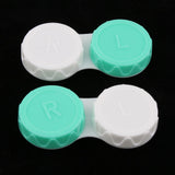 Maxbell 20 Pieces Mini Contact Lens Box Travel Lenses Cases Container Holders Green