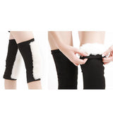 Maxbell Maxbell 1 Pair Women Men Knee Sleeves Thermal Kneecap Protector Leg Warmer Wrap L