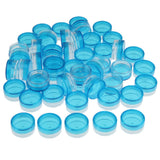 Maxbell 50 Pieces 3g Plastic Pot Jars Lotion Cream Sample Empty Container Blue