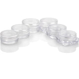 Maxbell 50 Pieces Plastic Cosmetic Pot Jars Lotion Cream Sample Empty Container 3g