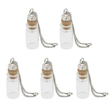Maxbell Maxbell Mini Glass Bottle with Cork Necklace Pendant Vial DIY Decoration 1ml Clear