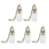 Maxbell Maxbell Mini Glass Bottle with Cork Necklace Pendant Vial DIY Decoration 1ml Clear
