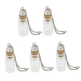 Maxbell Maxbell Mini Glass Bottle with Cork Necklace Pendant Vial DIY Decoration 1ml Clear