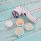 Maxbell Maxbell Electric Face Wash Instrument Facial Cleaning Brush Massager Scrubber Purple