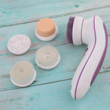 Maxbell Maxbell Electric Face Wash Instrument Facial Cleaning Brush Massager Scrubber Purple