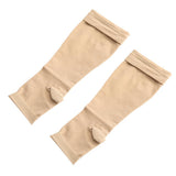 Maxbell Maxbell 1 Pair Women Compression Sleeve Calf Knee Stocking Socks Open Toes XL