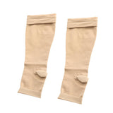 Maxbell Maxbell 1 Pair Women Compression Sleeve Calf Knee Stocking Socks Open Toes XXL