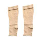 Maxbell Maxbell 1 Pair Women Compression Sleeve Calf Knee Stocking Socks Open Toes XXL