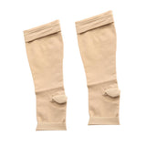 Maxbell Maxbell 1 Pair Women Compression Sleeve Calf Knee Stocking Socks Open Toes XXL