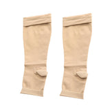Maxbell Maxbell 1 Pair Women Compression Sleeve Calf Knee Stocking Socks Open Toes XXL