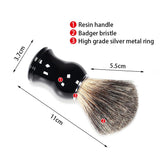 Maxbell Resin Handle Barber Salon Mustache Shaving Brush Grooming Tool for Men Use