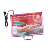 Maxbell Maxbell Pink Hot Stone Rock Heating Box Massage Stone Warmer Case Heater EU Plug