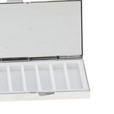 Maxbell 2Pcs Travel Metal Pill Box Medicine Organizer Container Storage Case 7 Slots