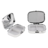 Maxbell Maxbell 2 Pieces Vitamin Medicine Tablet Box Pill Storage Cases Rectangle 2 Slots