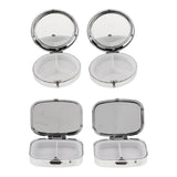 Maxbell Maxbell 2 Pieces Vitamin Medicine Tablet Box Pill Storage Cases Rectangle 2 Slots