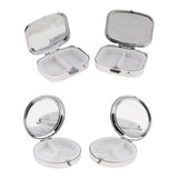 Maxbell Maxbell 2 Pieces Vitamin Medicine Tablet Box Pill Storage Cases Rectangle 2 Slots