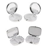 Maxbell Maxbell 2 Pieces Vitamin Medicine Tablet Box Pill Storage Cases Rectangle 2 Slots