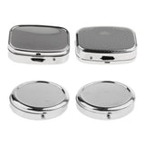 Maxbell Maxbell 2 Pieces Vitamin Medicine Tablet Box Pill Storage Cases Rectangle 2 Slots