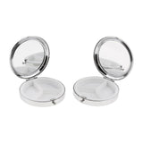 Maxbell Maxbell 2 Pieces Vitamin Medicine Tablet Box Pill Storage Cases Round 3 Slots