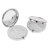 Maxbell Maxbell 2 Pieces Vitamin Medicine Tablet Box Pill Storage Cases Round 3 Slots