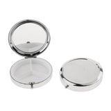 Maxbell Maxbell 2 Pieces Vitamin Medicine Tablet Box Pill Storage Cases Round 3 Slots