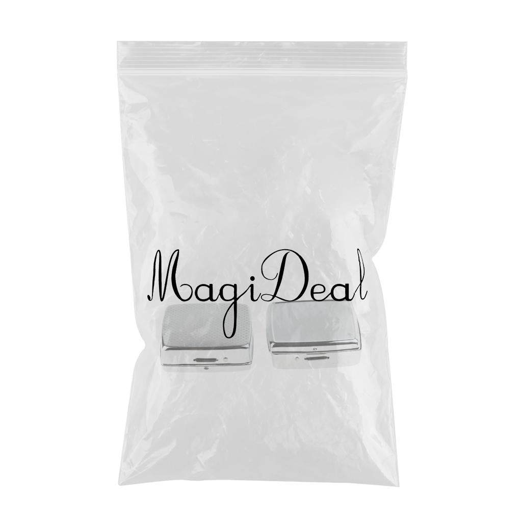 Maxbell Maxbell 2 PCS Mini Travel Metal Pill Box Medicine Organizer Container Storage Box 01