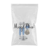 Maxbell Maxbell Luxury Shaving Set Safety Razor + Shaving Brush + Alloy Stand Holder Blue