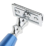 Maxbell Maxbell Luxury Shaving Set Safety Razor + Shaving Brush + Alloy Stand Holder Blue